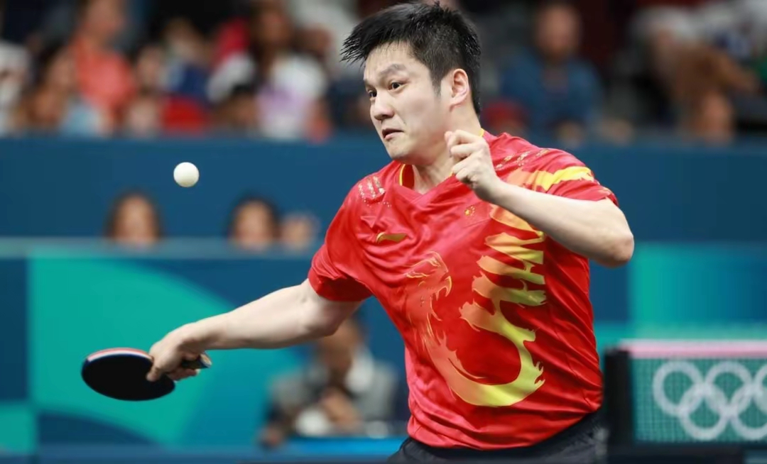 包含中国乒乓球队强势法国乒乓球队，樊振东送出助攻的词条